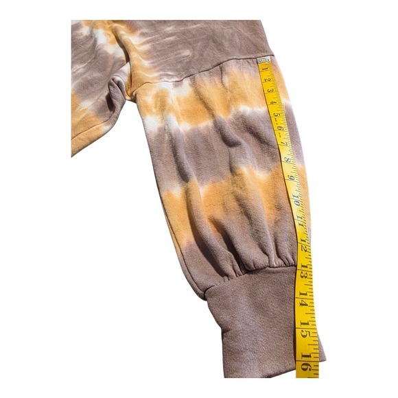 BKE Women Tie Dye Cutout Back Long Sleeve Sweatshirt Sz Small Oversized Neutral - Picture 6 of 8